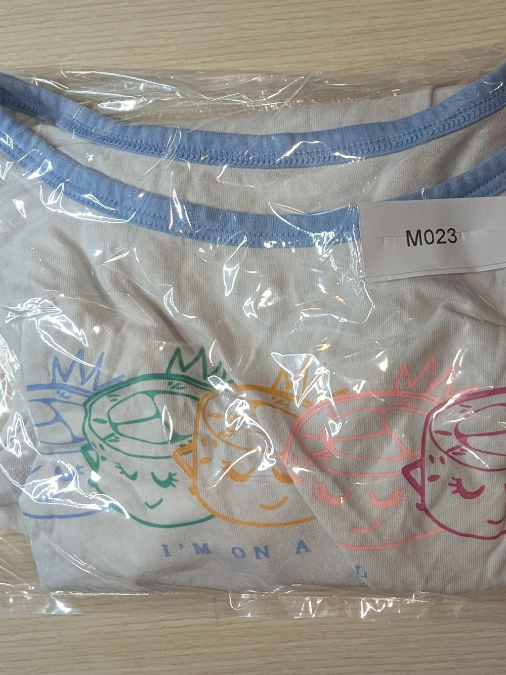 Justice White Long-Sleeve Tee with Pastel Rainbow Sushi Graphic
